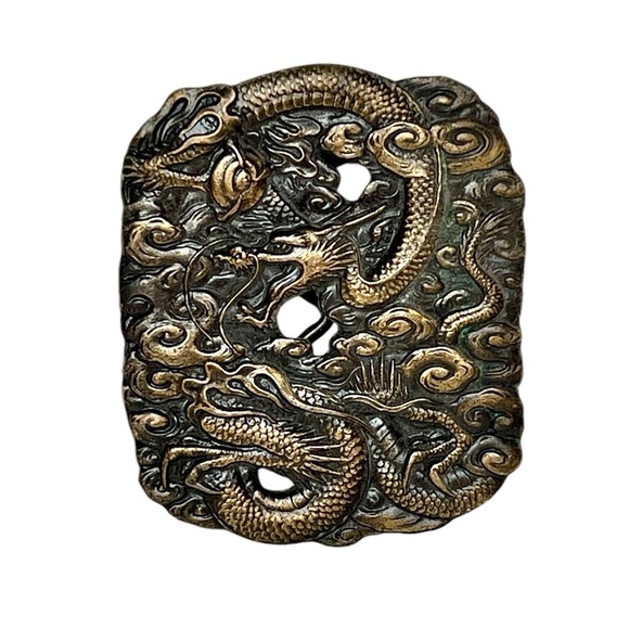 Vintage Dragon Brass Belt Buckle 1974 Bergamot Brass Collectible Streetwear - Picture 1 of 7